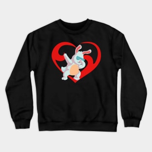 dab it rabbit Crewneck Sweatshirt